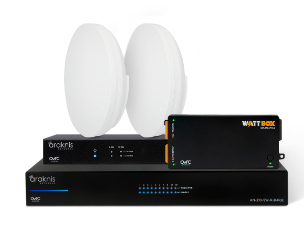 Wireless networking equipment with antennas and signal boosters.